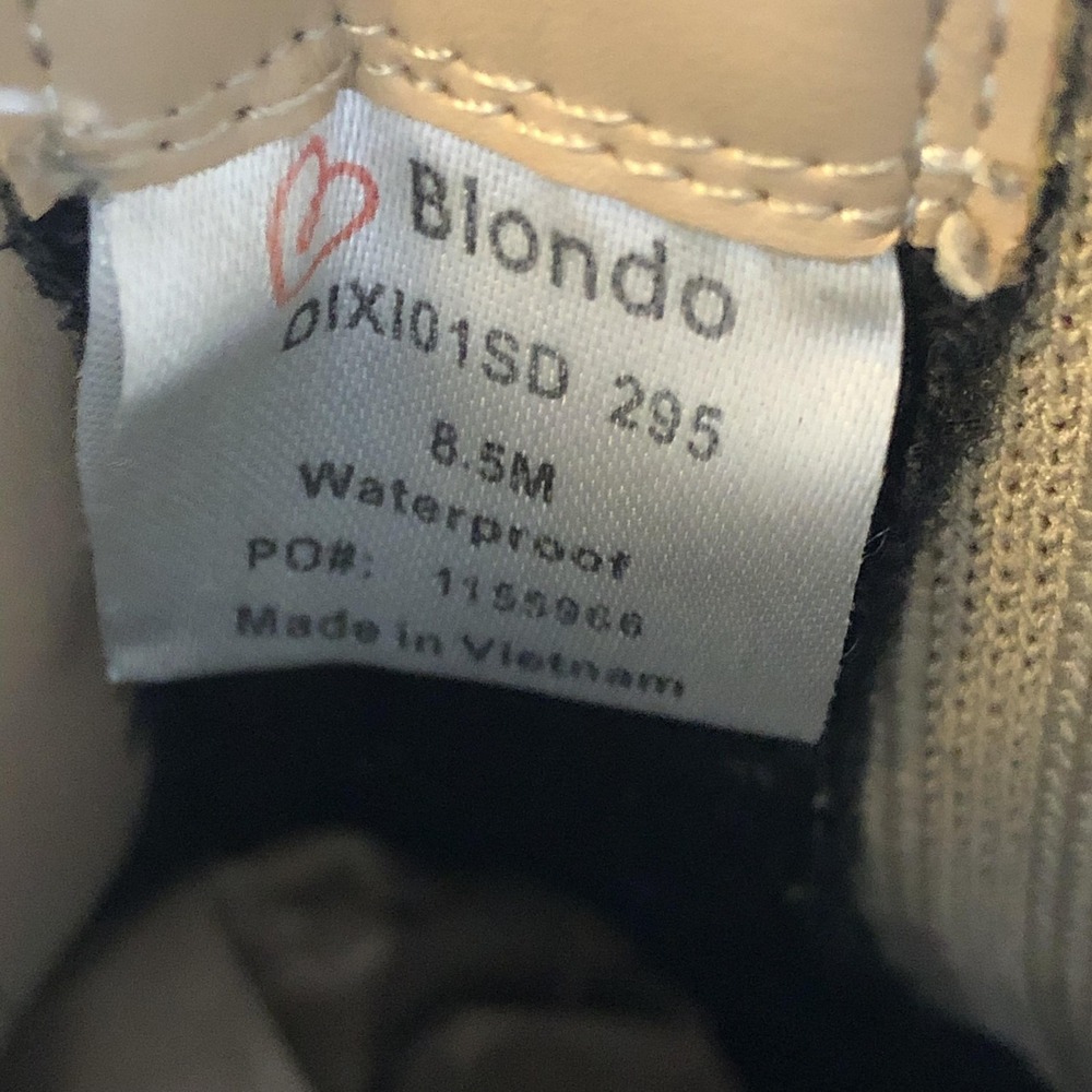 Blondo Waterproof Chelsea Booties Womens 8.5‎ M Beige Suede Lug Sole Ankle - Picture 11 of 16